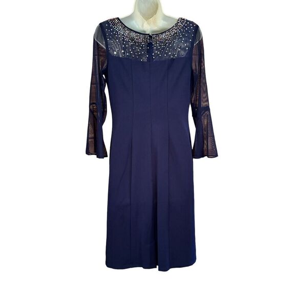 Alex Evenings Women's Short Shift Dress with Embellished Illusion Detail NWT Siz - Picture 4 of 8